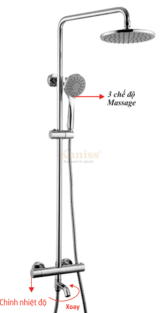 KS-2018 Sen tắm đứng nóng lạnh (chỉnh nhiệt độ)