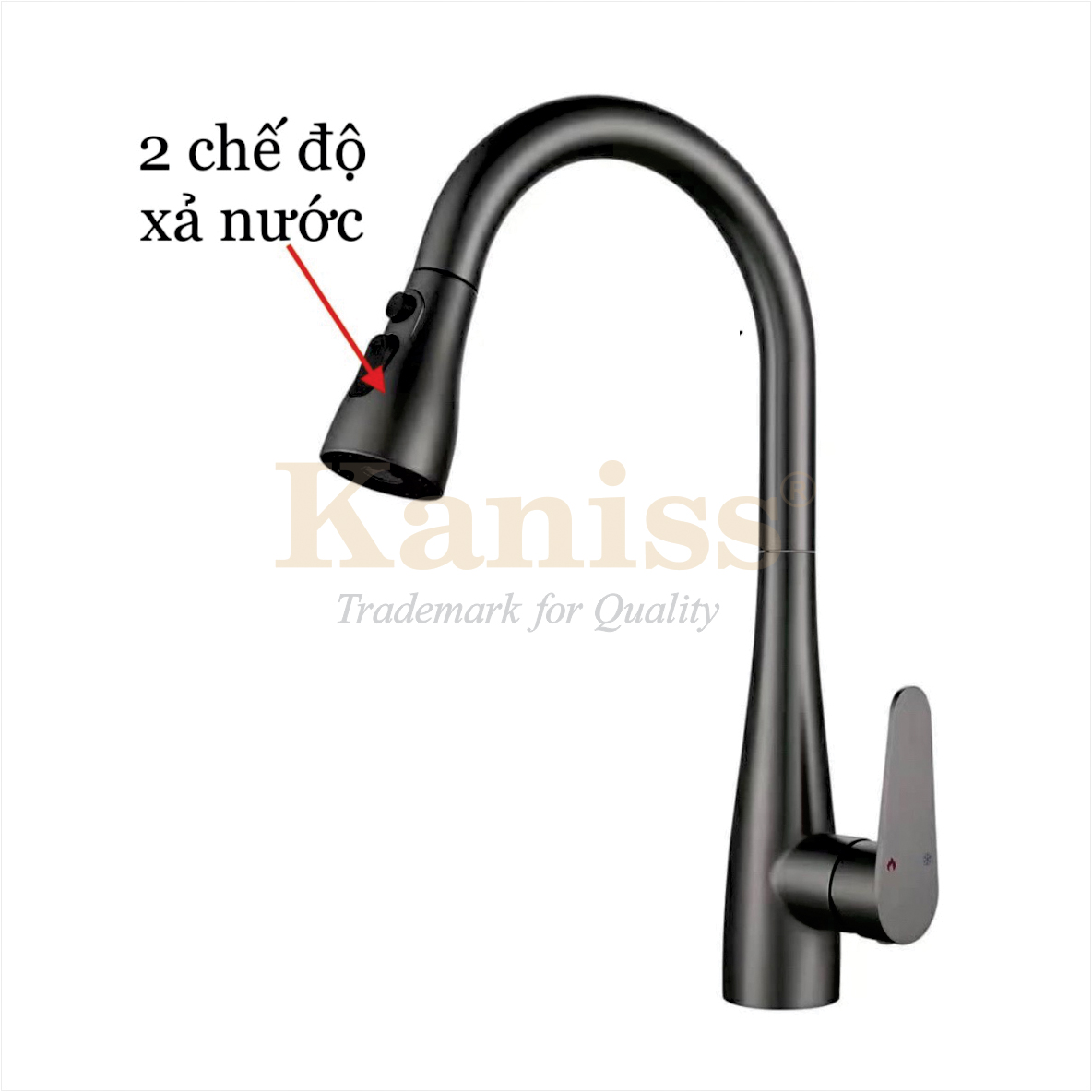 KS-6321R Vòi chén nóng lạnh rút dây