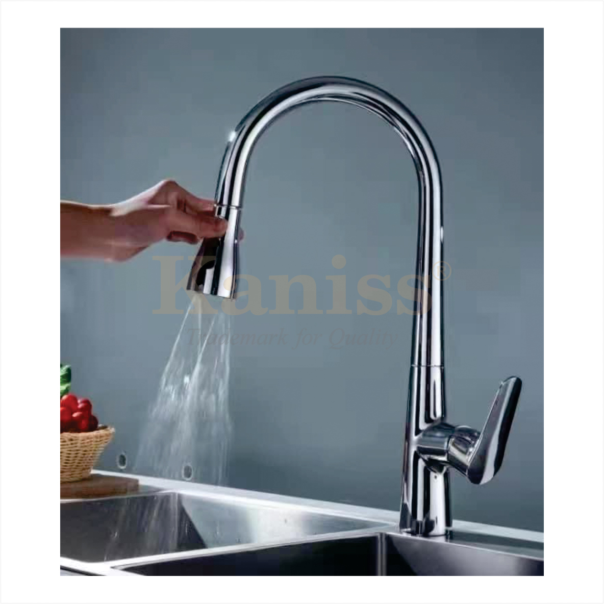 KS-2341K Vòi chén nóng lạnh dây rút