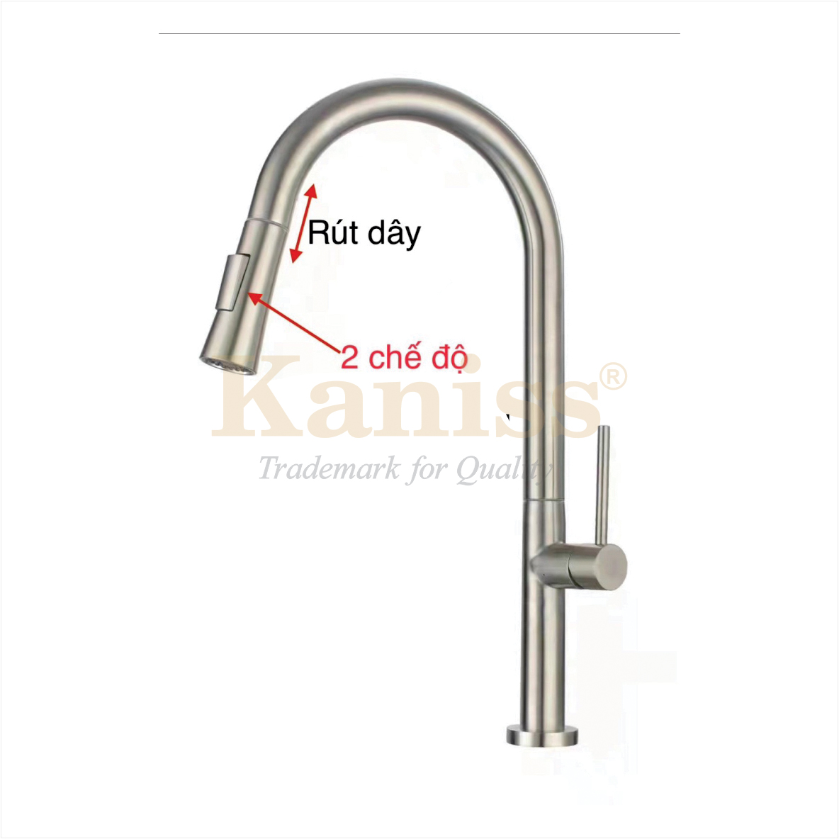 KS-5319R Vòi chén lạnh rút dây